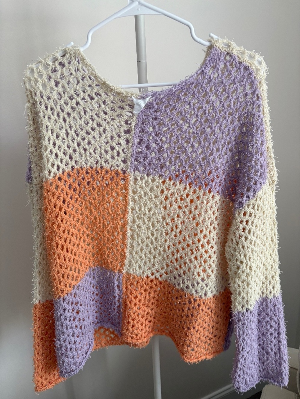 Crochet Color Block Top